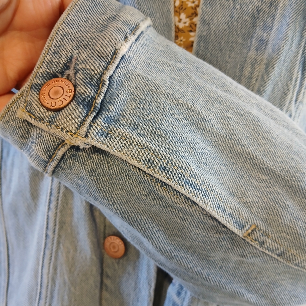 Eesome Light Blue Denim Jacket with Copper Accents - Picture 9 of 9